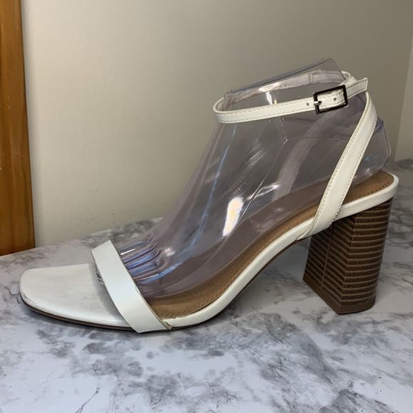 90's Y2K Chunky Heel, Square Toe Ankle Strap Heel in size 8.5 ASOS - Picture 3 of 16